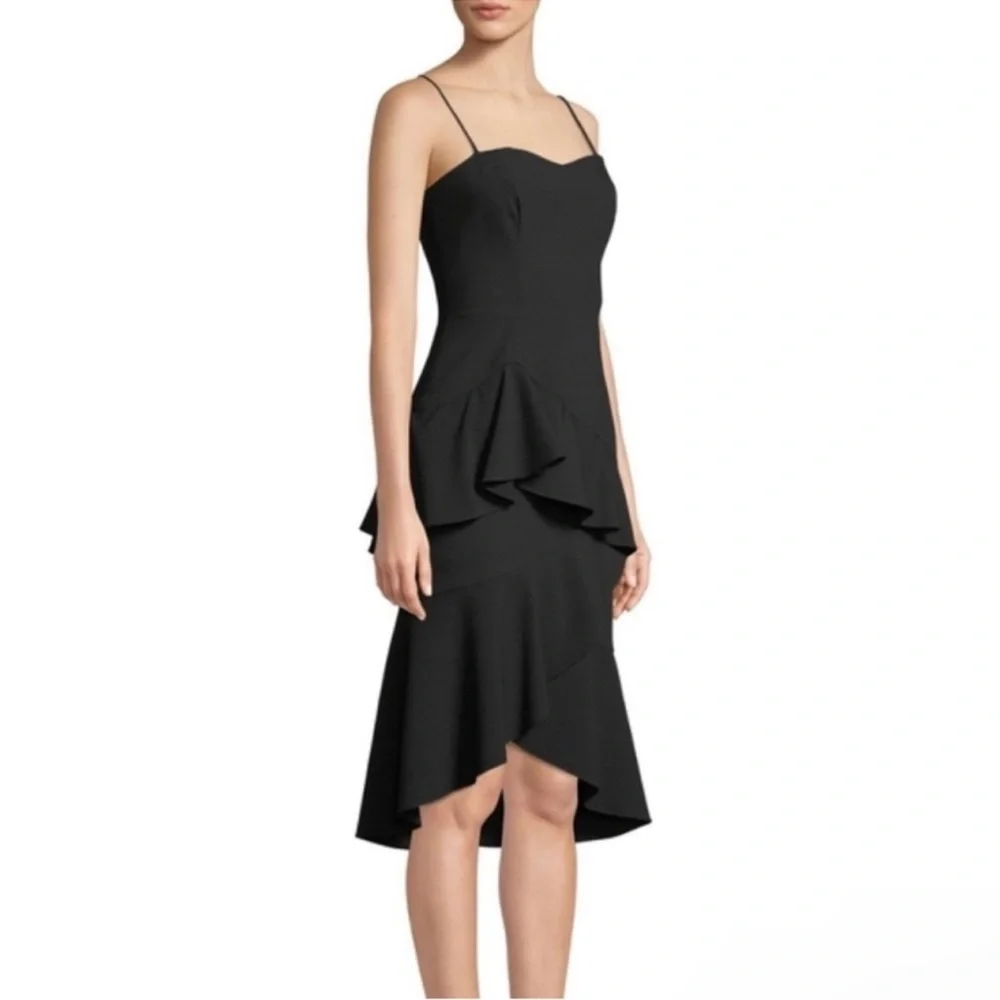 New Black Halo Barbados Slip Dress Ruffle Hem Black dress
size 0 - Picture 2 of 11